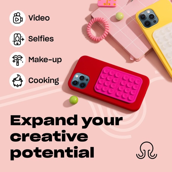 Classic - Silicone Suction Phone Case Adhesive Mount - Hands-Free, Strong Grip H - Picture 5 of 10